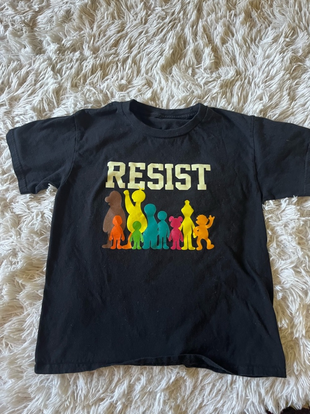 Kids' Black RESIST Graphic Tee - Sesame Street PBS